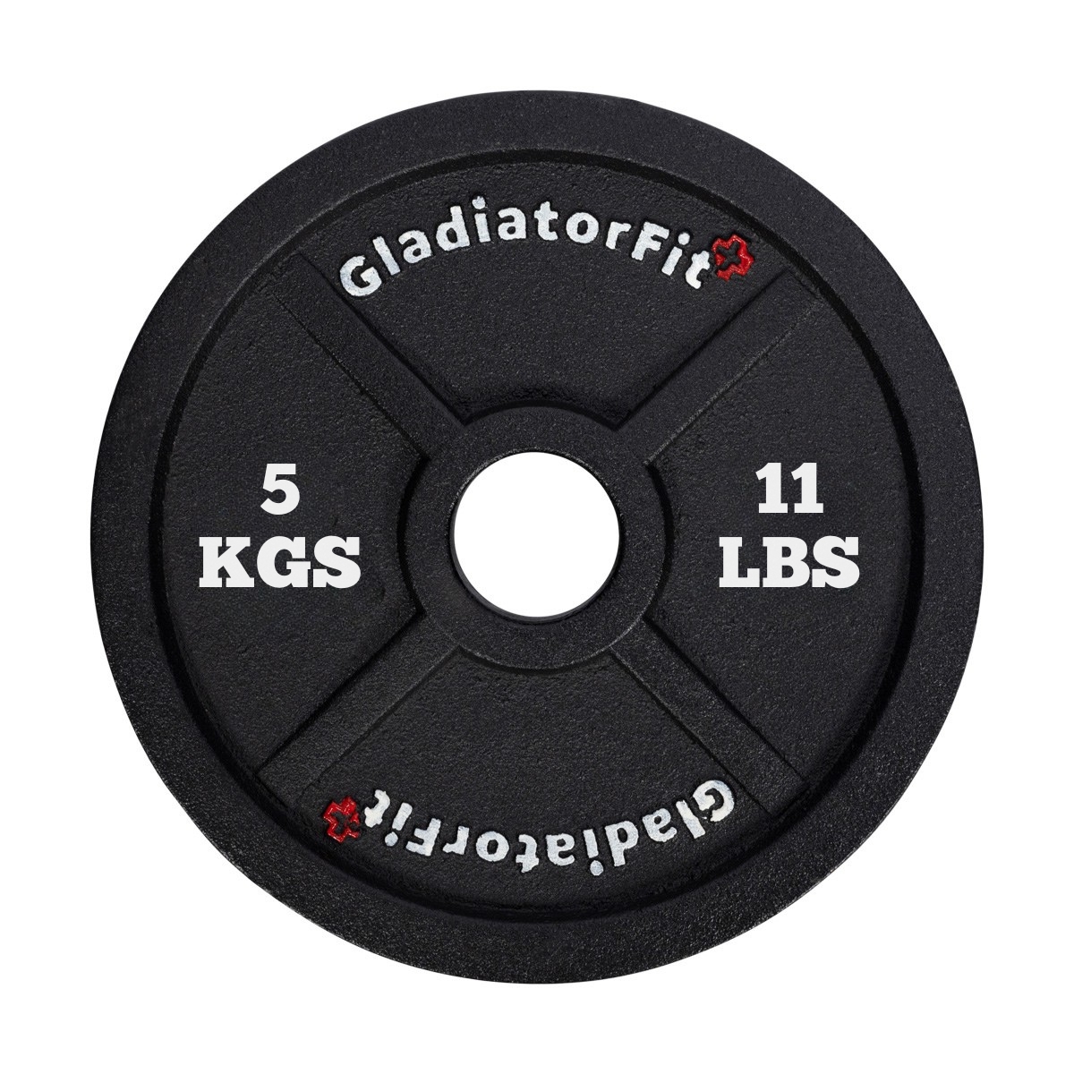 Disco olimpico in ghisa nera Ø 51 mm GladiatorFit 5KGS Disco olimpico in ghisa nera Ø 51 mm GladiatorFit 5KGS