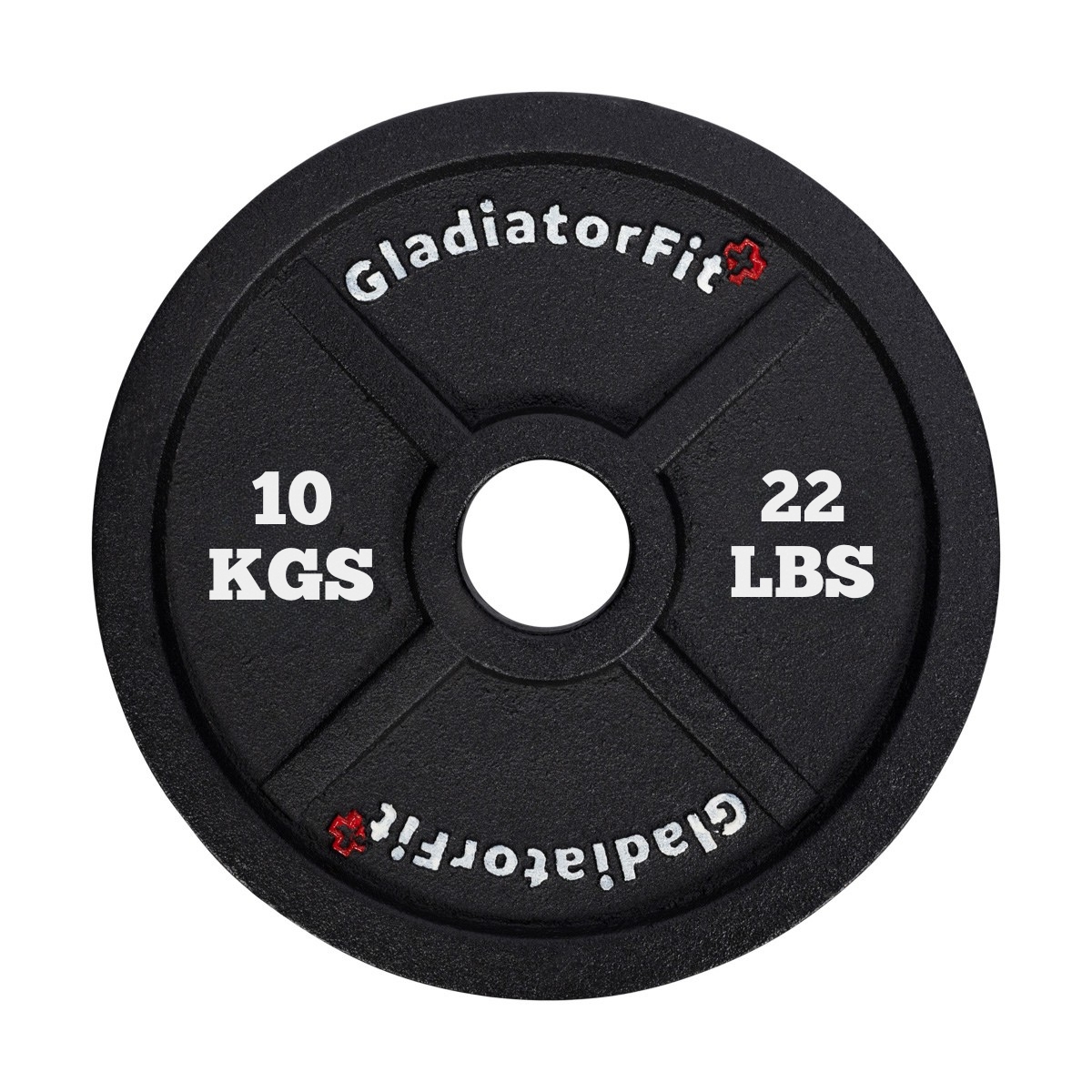 Disco olimpico in ghisa nera Ø 51mm GladiatorFit 10KGS Disco olimpico in ghisa nera Ø 51mm GladiatorFit 10KGS