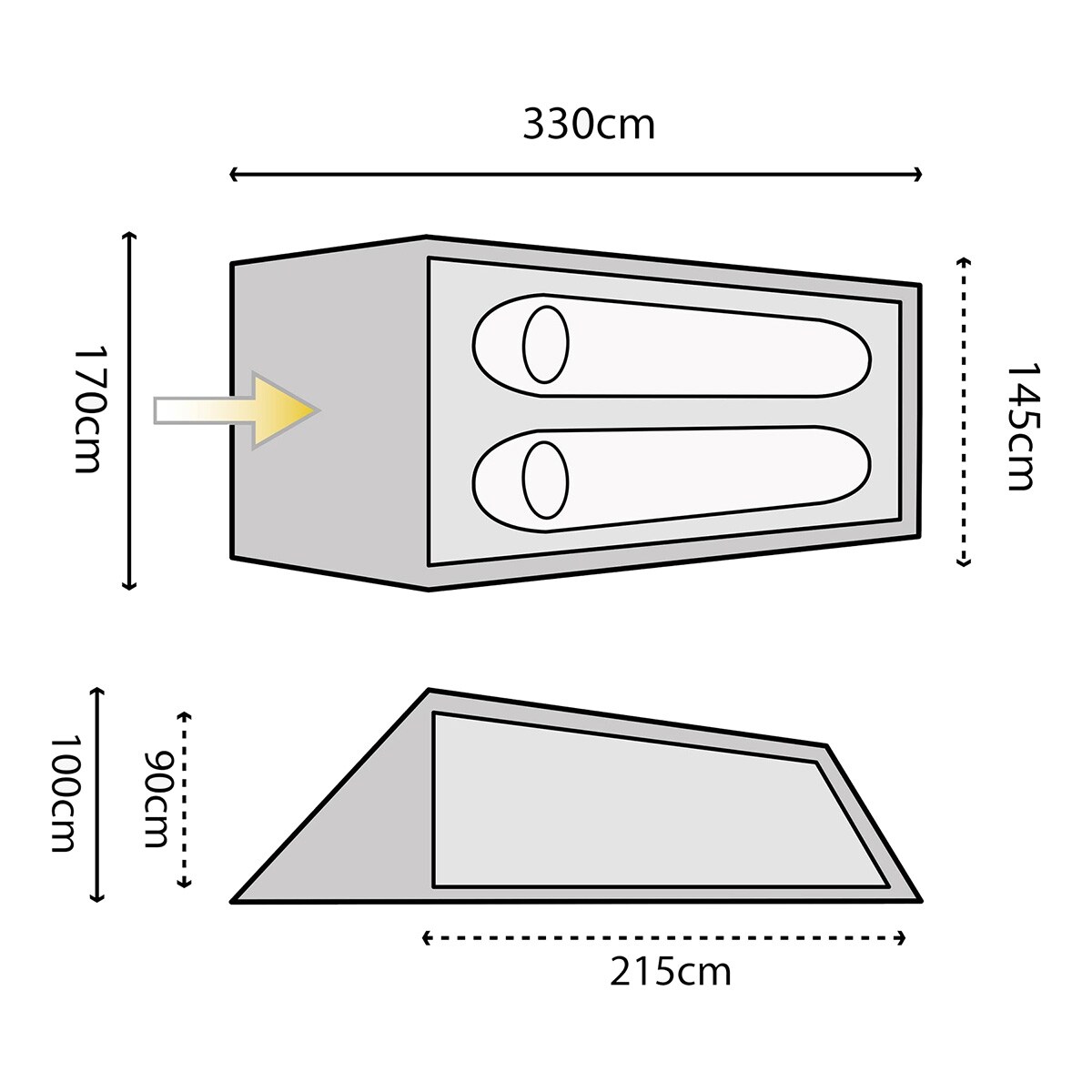 977488 Namiot 2 osobowy Highlander Blackthorn spis 1