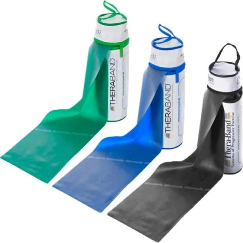 Bandes d'exercice élastique difficile sans latex TheraBand (Set de 3)