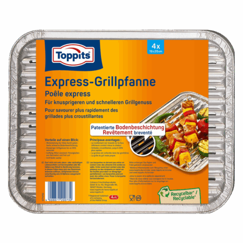 Topptis Vaschetta per barbecue in alluminio Express confezione da 4 54336