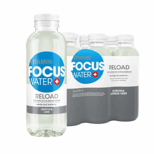 Eau vitaminée "Reload" 500ml Focus Water (Lot de 12)