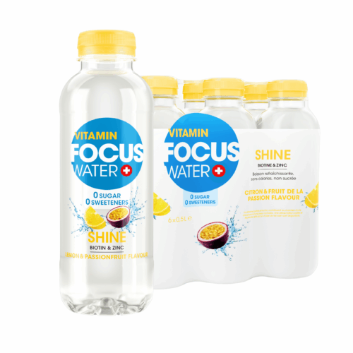 Eau vitaminée "Shine" 500ml Focus Water (Lot de 12)