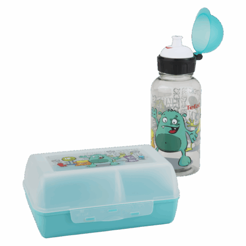 Emsa Bottiglia e scatola per snack Kids Monstre 58969