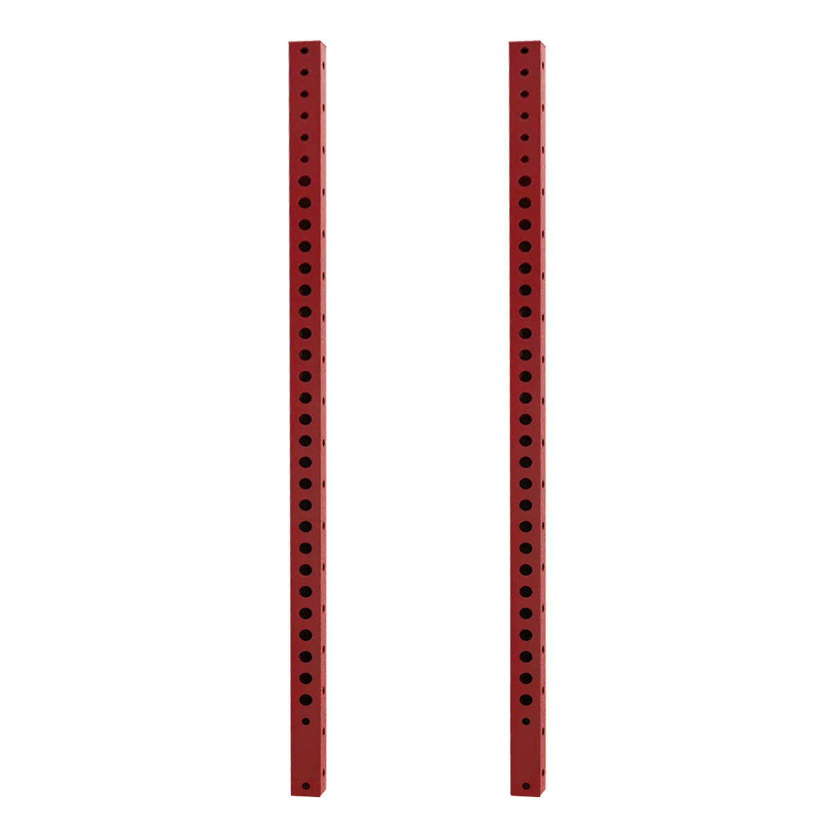 Rack cage a squat musculation poteaux rouge 1