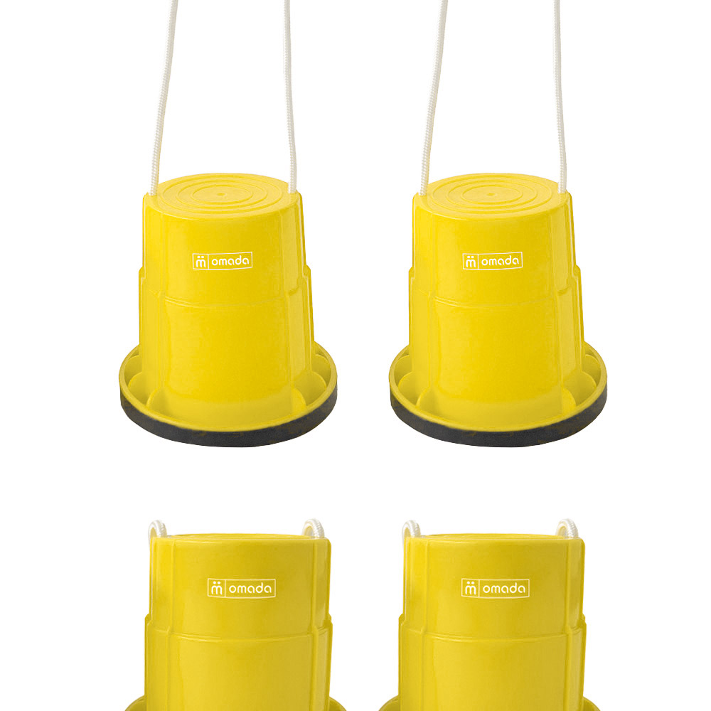 Sabots echasses gobelets antiderapants enfants 2 yellow