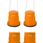 Sabots echasses gobelets antiderapants orange enfants 2 yellow