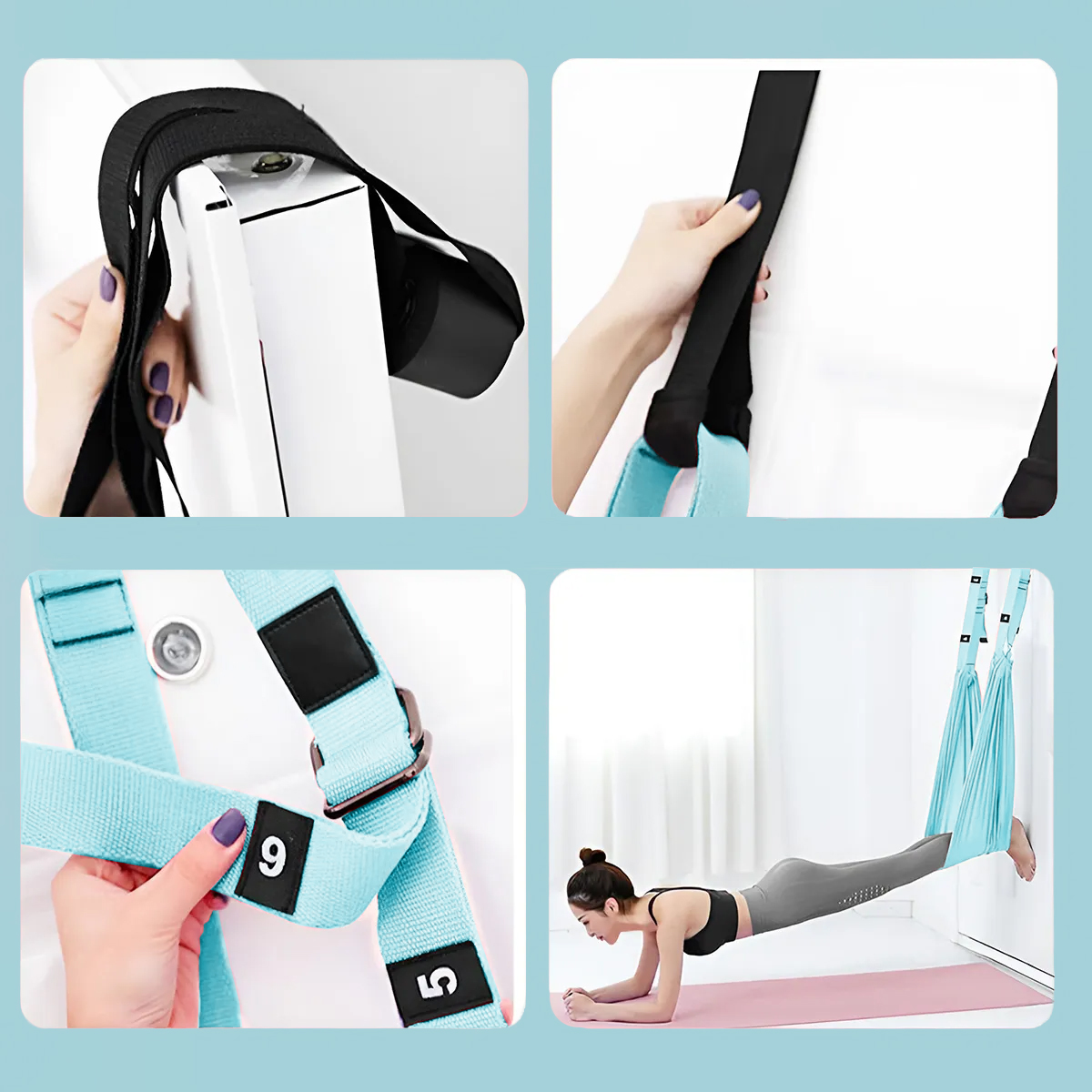 JustFit Sangle de Yoga Bleu Justfit 6