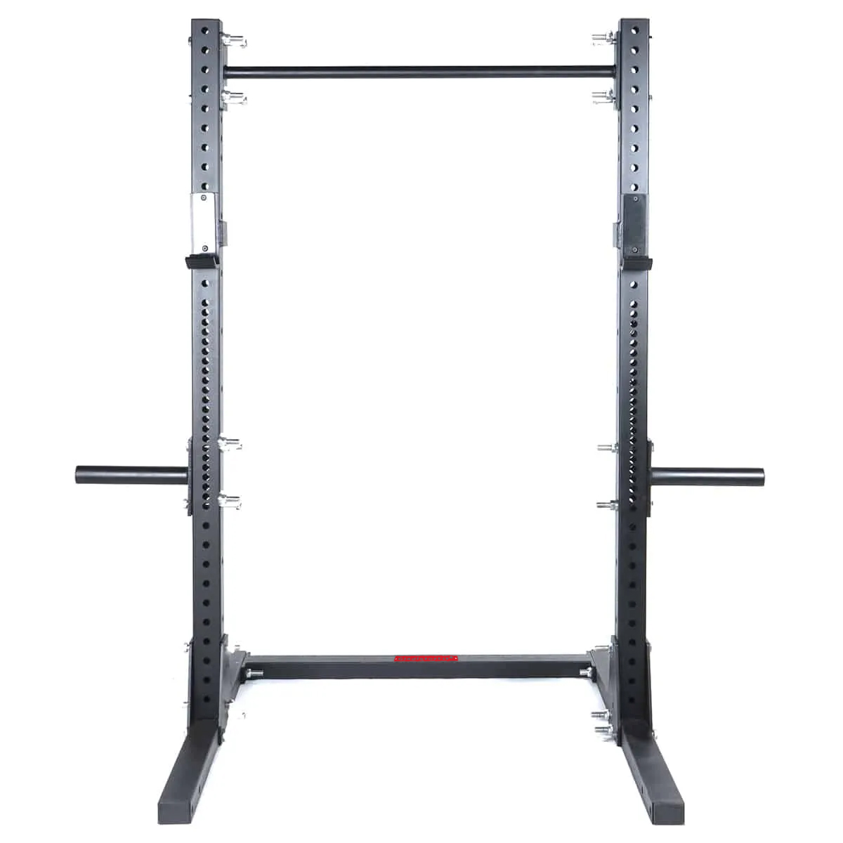 Station rack cage a squat musculation pro en acier noir 1