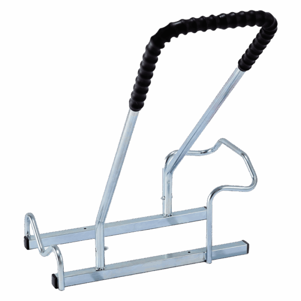 Mottez Soporte de suelo para 1 bicicleta con protección del cuadro 83642