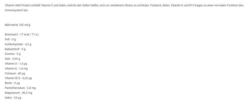 Valeursnutritrives Protect 500ml Vitamin Well (verpakking van 12)