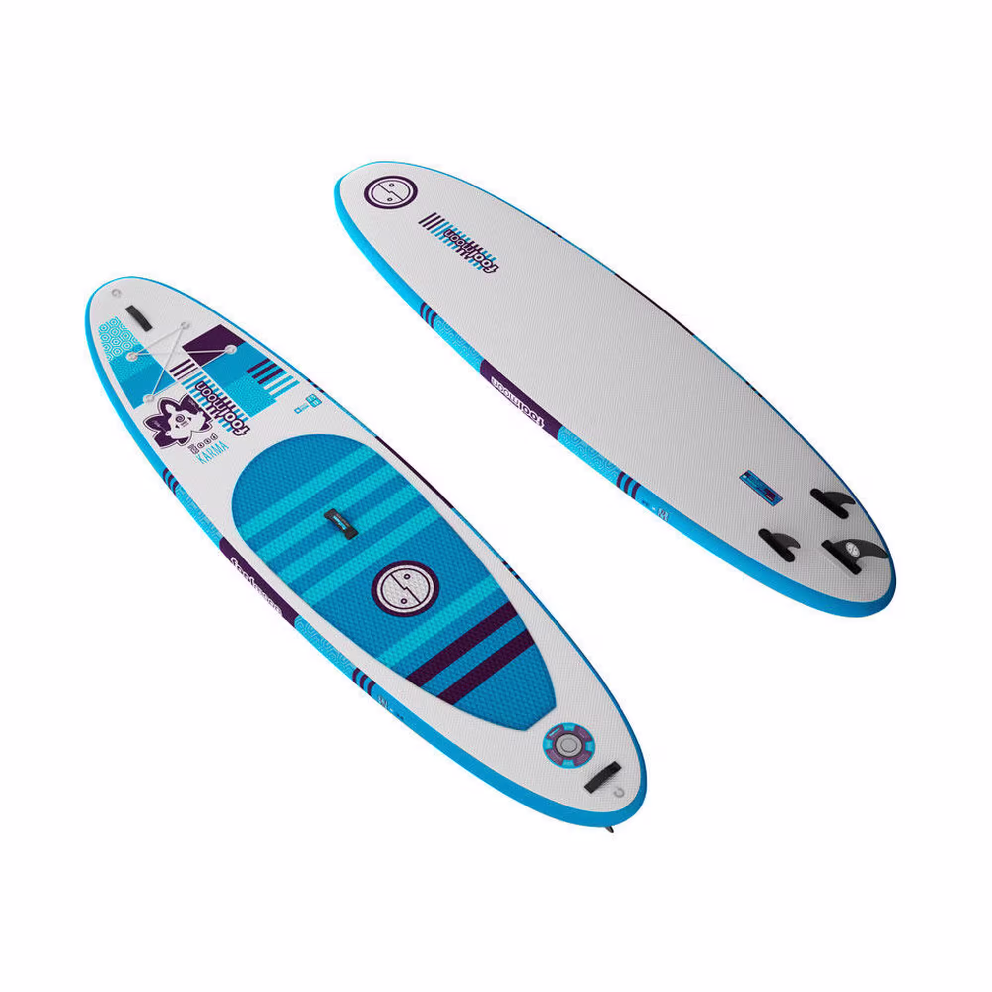 stand up paddle gonflable good karma 110 blancbleu set complet 1