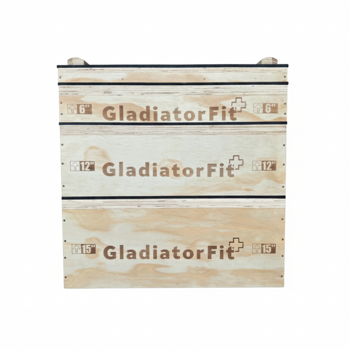 Jerk Block impilabili in legno GladiatorFit (set di 2) 2 Jerk Blocks empilables en bois GladiatorFit lot de 2 2