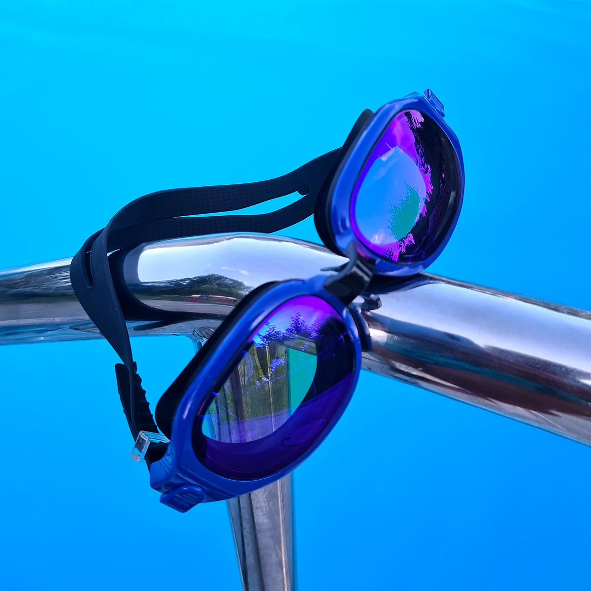 Lunette de natation Adulte verres larges Omada Bleu 4