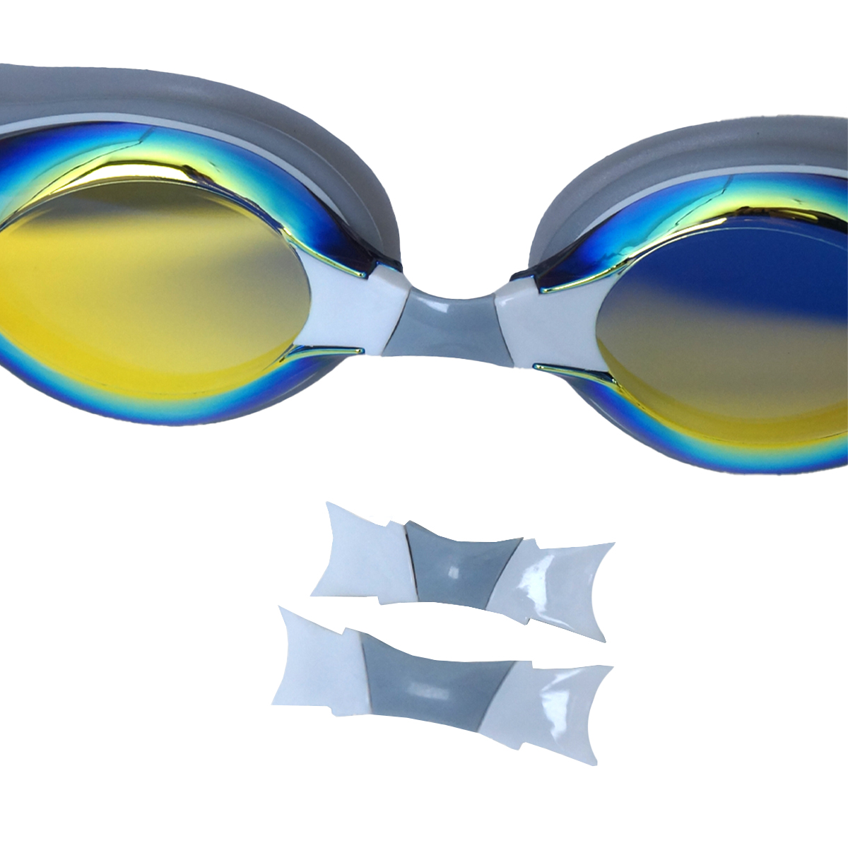 Lunettes de natation Adulte effet miroir dore Omada Gris 2