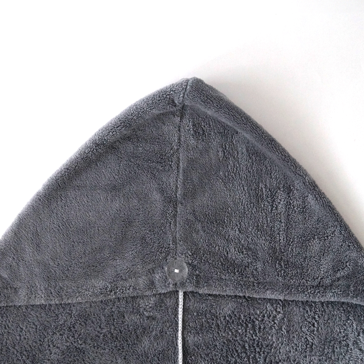 Serviette de bain microfibre pour cheveux 65x25cm Omada gris 2