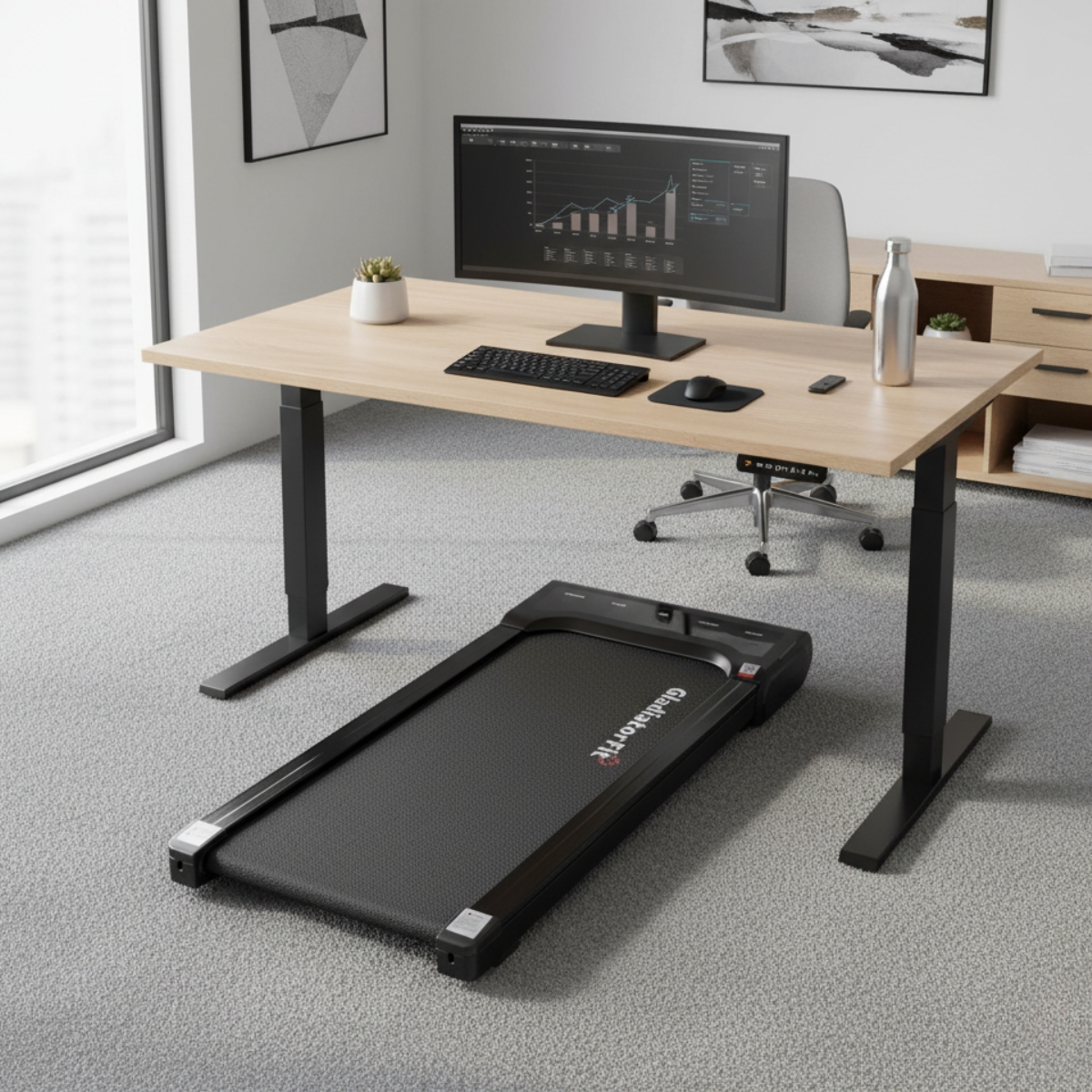 Tapis de marche motorise inclinable GladiatorFit s2