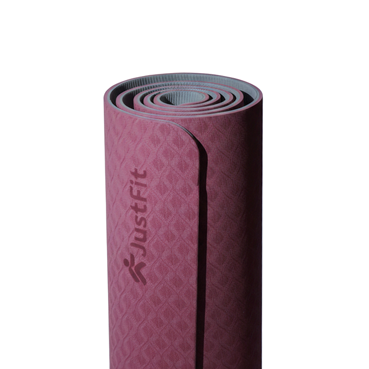 Tapis antiderapant yoga fitness 180x60x0.8cm JustFit Rouge 1